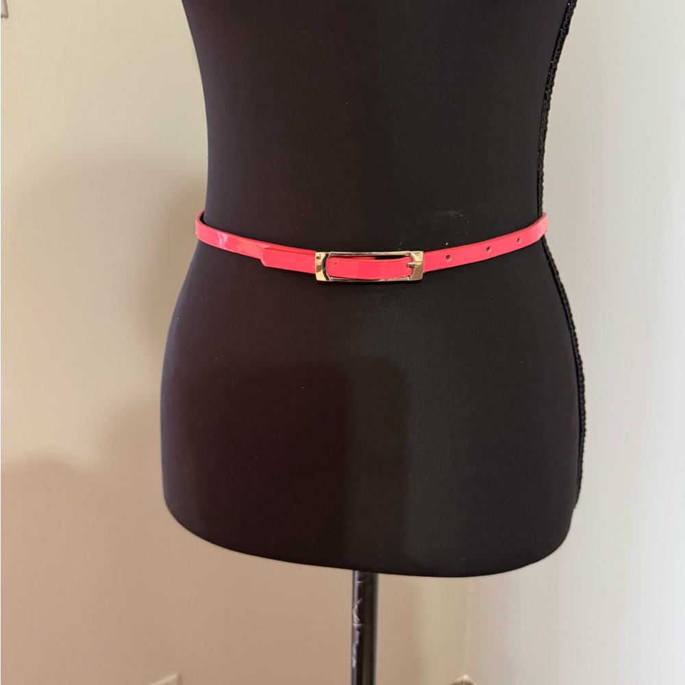 Pink Belt with Gold Buckle adjustable size